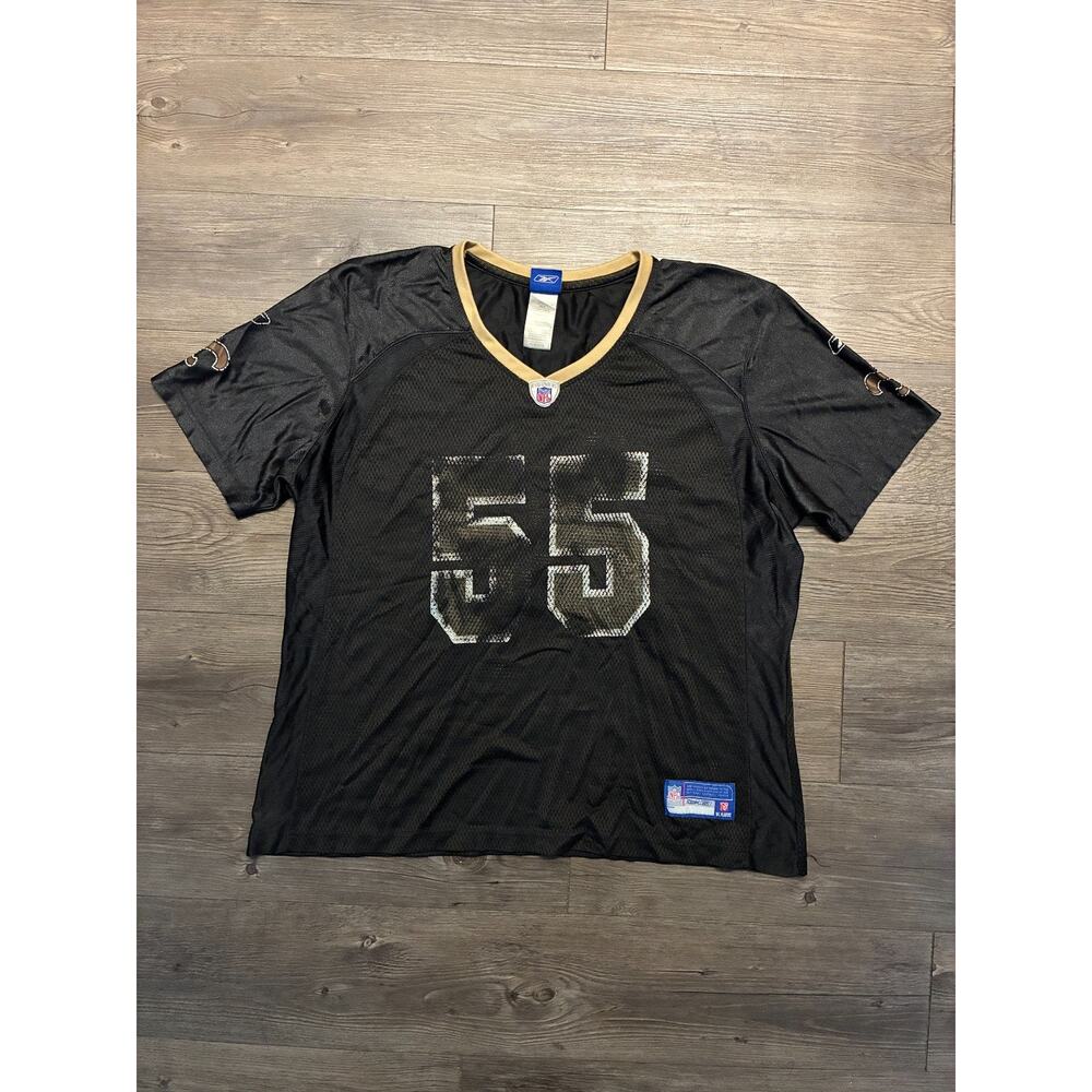 Vintage Y2K Reebok NFL Jersey Womens 2XL New Orleans Saints Scott Fujita #55